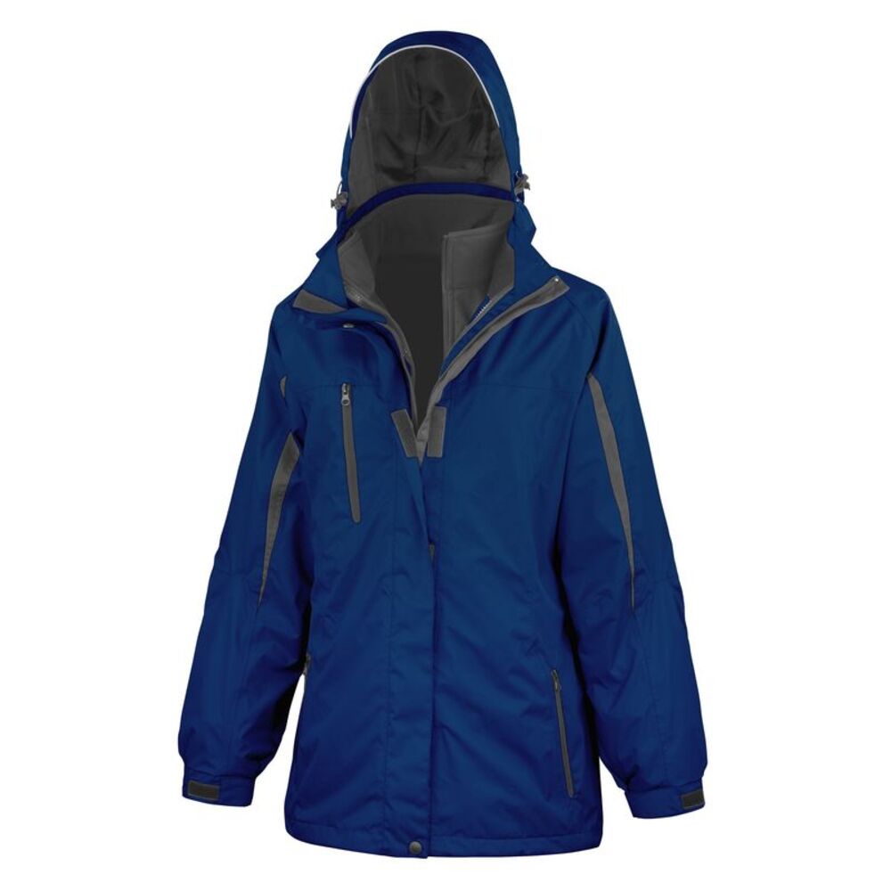 Result Womens/Ladies 3 In 1 Softshell Journey Jacket With / Navy / Black